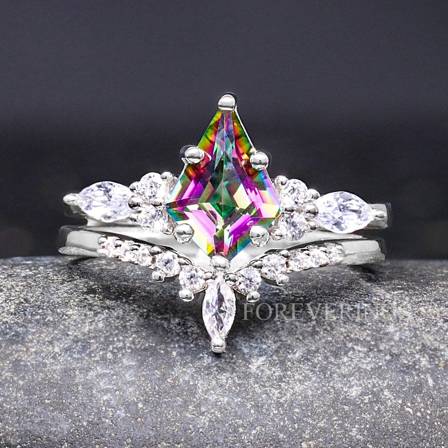 Silver Mystic Topaz Galaxy Ring, Alternative Wedding Ring, Cass Supernova Nebula Ring, Unique Promise Ring, Woman Engagement Ring, Engraving