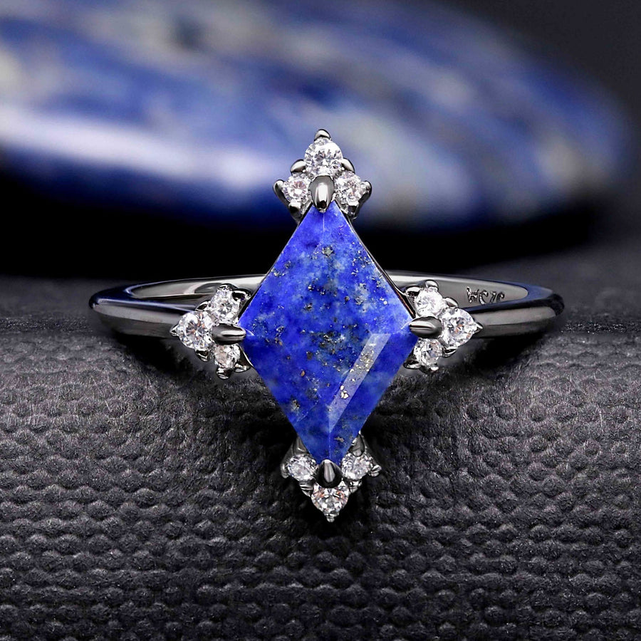 Vectra kite cut lapis lazuli ring