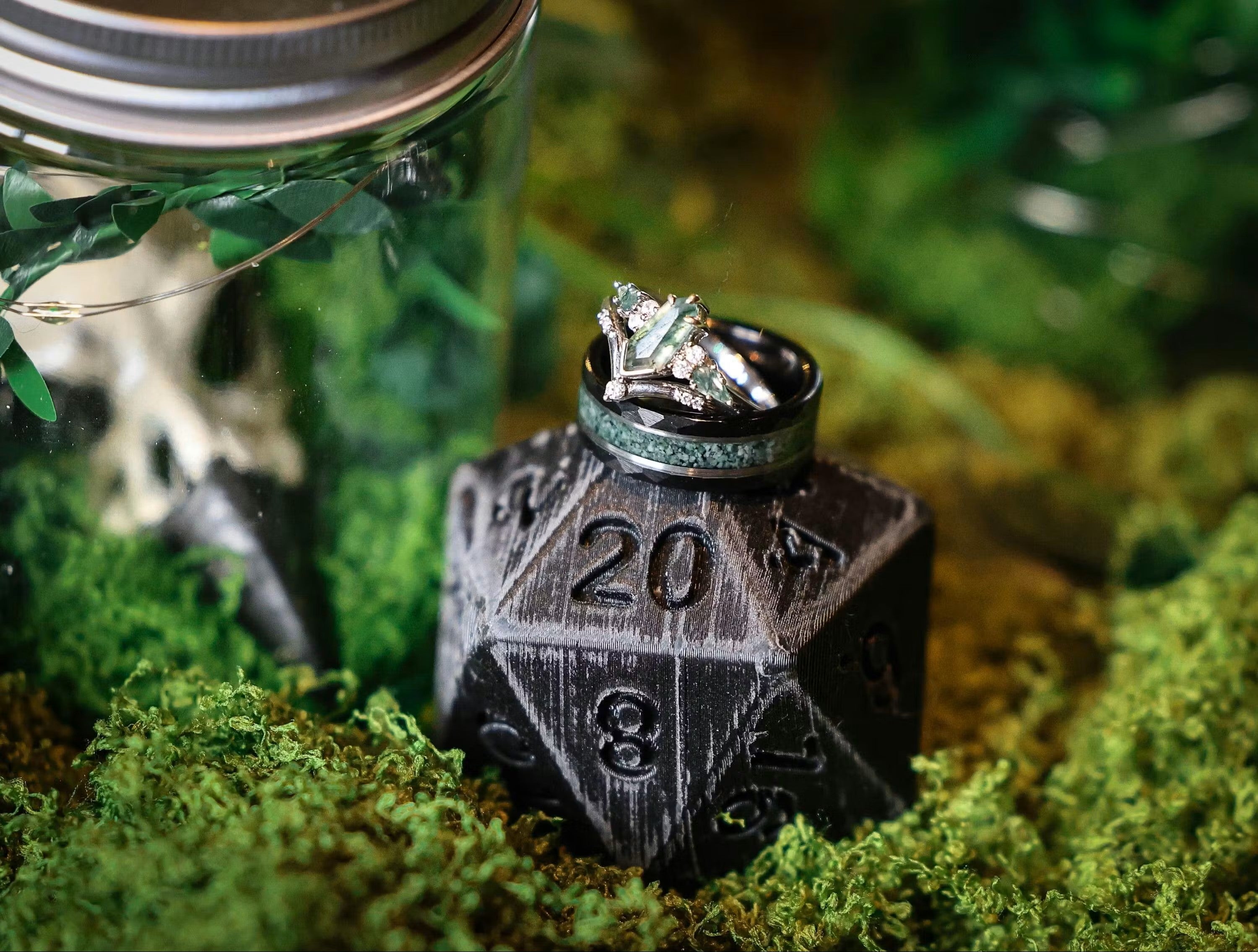 Couple wearing rings