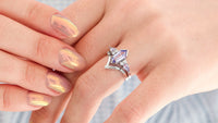 His Her Alexandrite Coffin Kite Engagement Ring Set, Crab Nebula Wedding Ring Set, Couples Ring, 925 Sterling Silver and Silver Tungsten