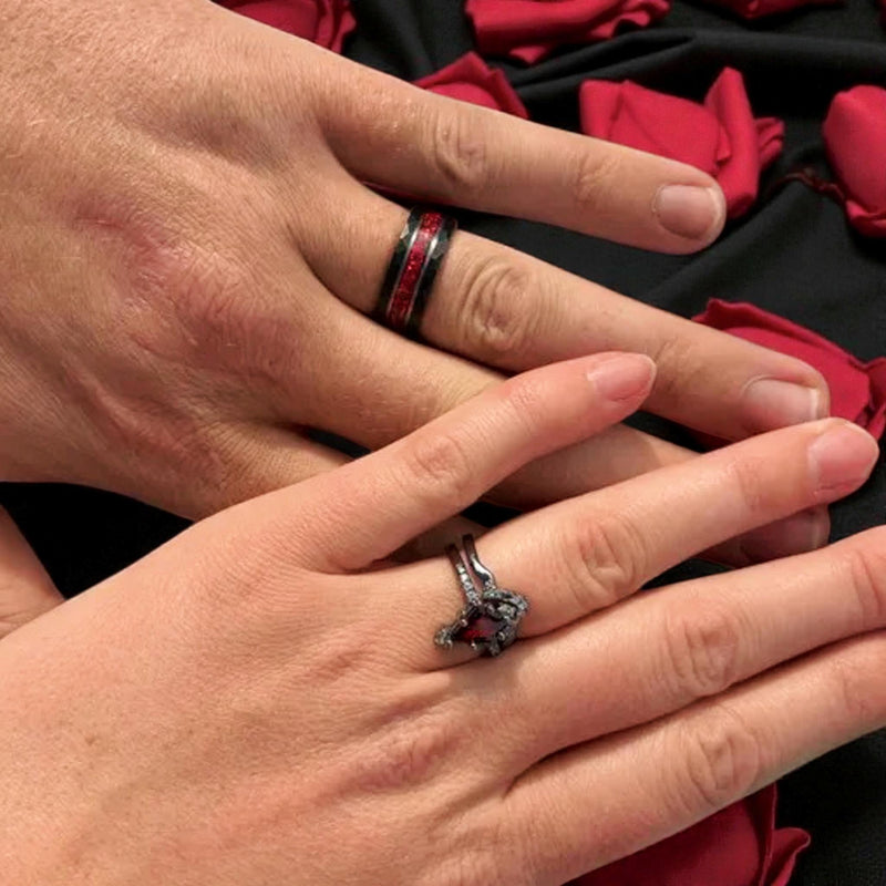 Jenna wearing their Foreverings rings