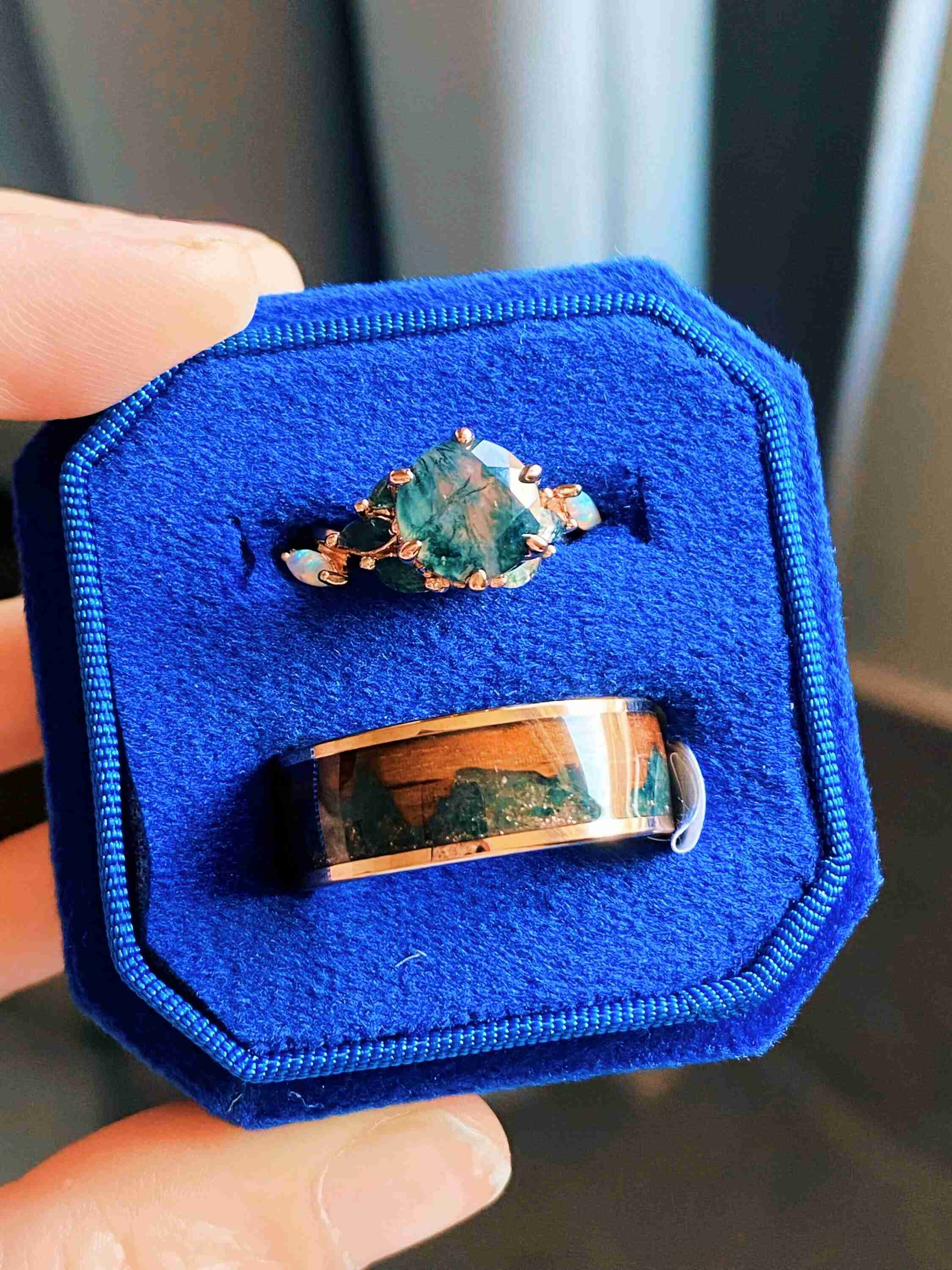 Couple wearing rings
