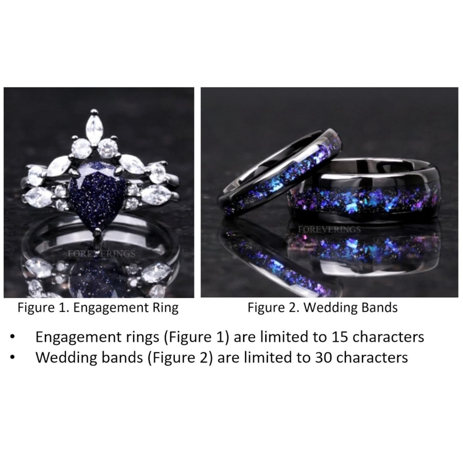 Veil Nebula Ring, Witch's Broom, Silver Tungsten Ring, 8mm-6mm-4mm Man Woman Outer Space Ring, Comfort Fit, Dome, Polish