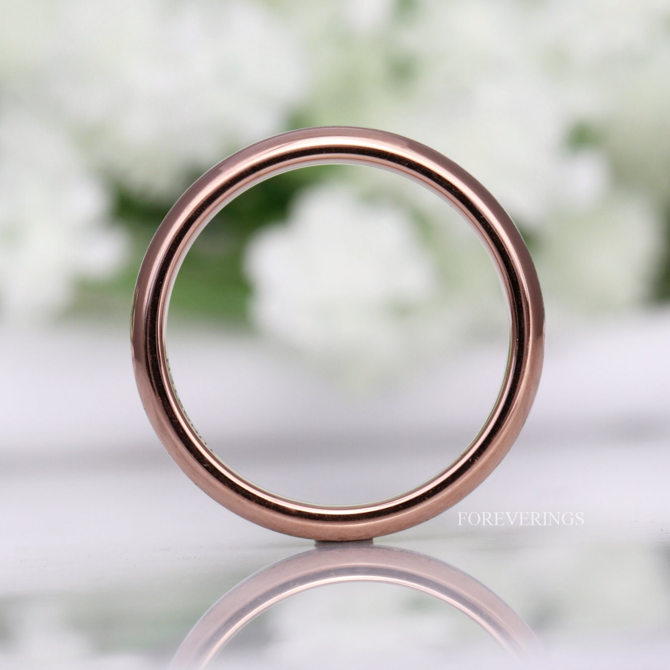 Rose Gold or Gold Koa Wood Tungsten Ring, 4mm Wedding Band, Women Men Ring, Comfort Fit, Unique Promise Ring, Nature Ring, Ring Engraving