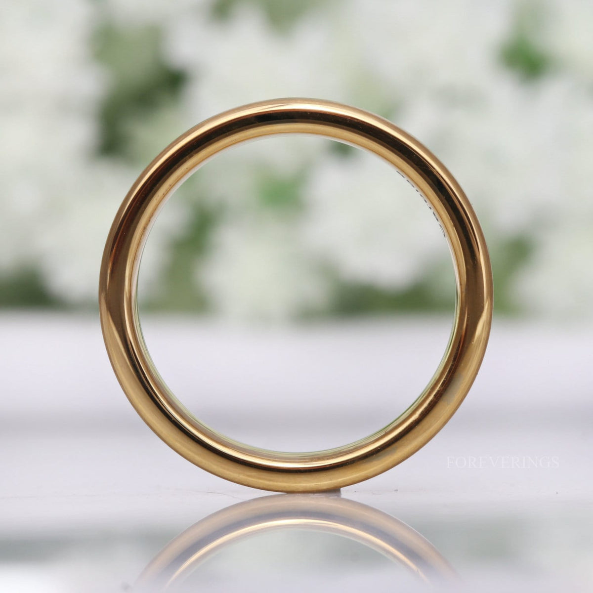 Matte Gold Wedding Band, Thin Flat Ring, Gold Tungsten Ring, Simple 2mm-4mm Man Woman Wedding Band, Minimalist Custom Engraved Ring