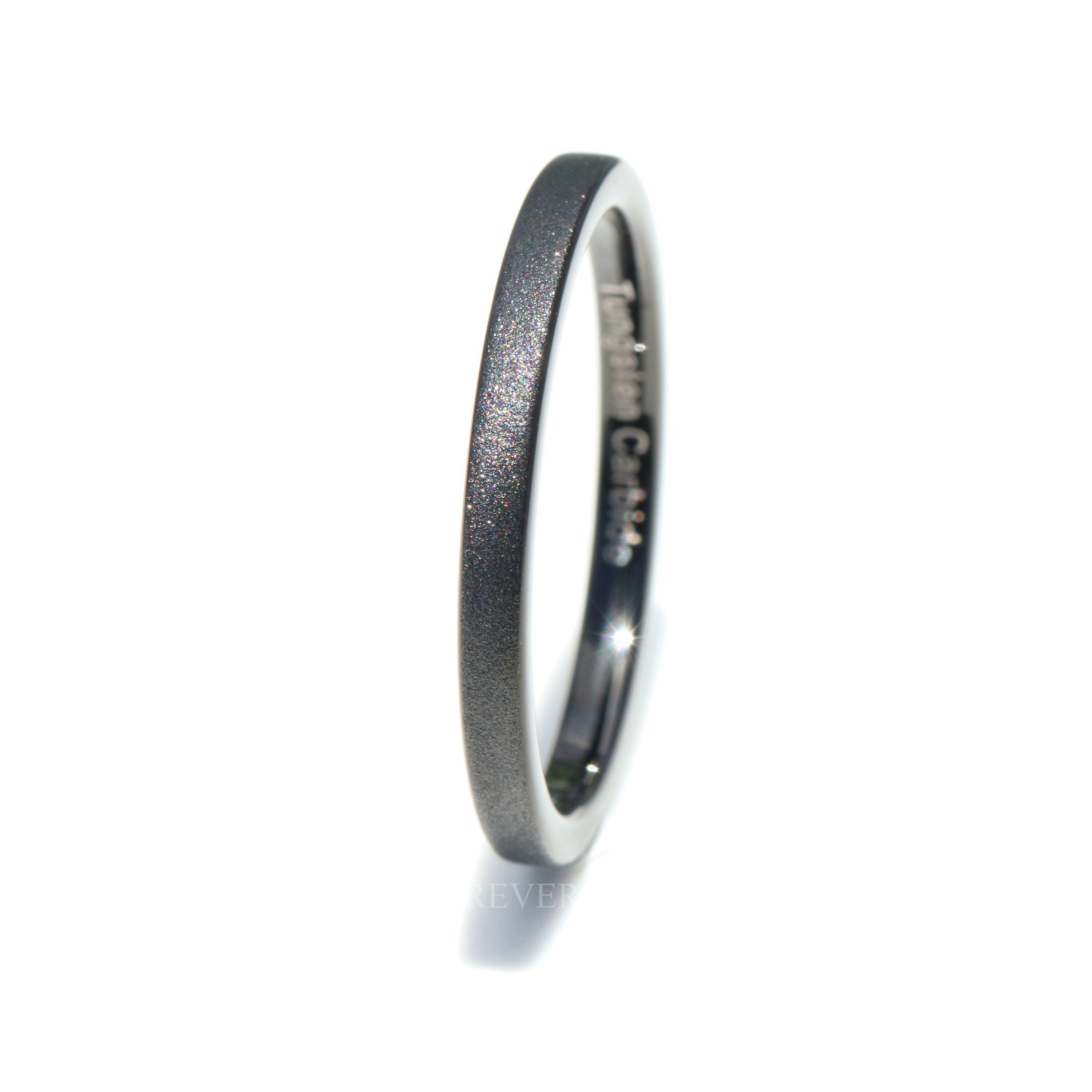 Black Sandblasted Ring, Women Wedding Band, Flat Black Ring, 2mm 4mm Mens Tungsten Ring, Simple and Unique Ring, Personalized Gift, Engrave