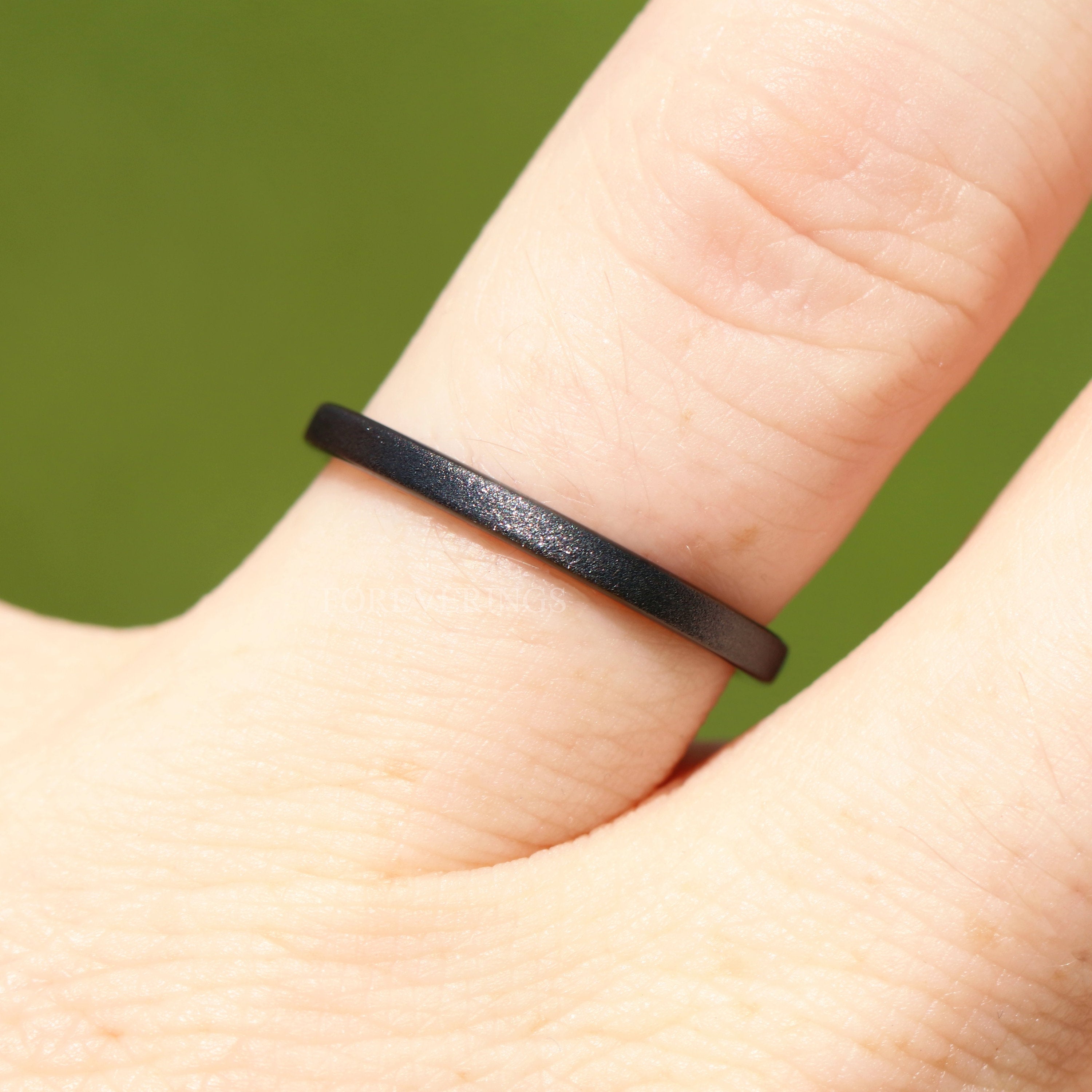 Black Sandblasted Ring, Women Wedding Band, Flat Black Ring, 2mm 4mm Mens Tungsten Ring, Simple and Unique Ring, Personalized Gift, Engrave