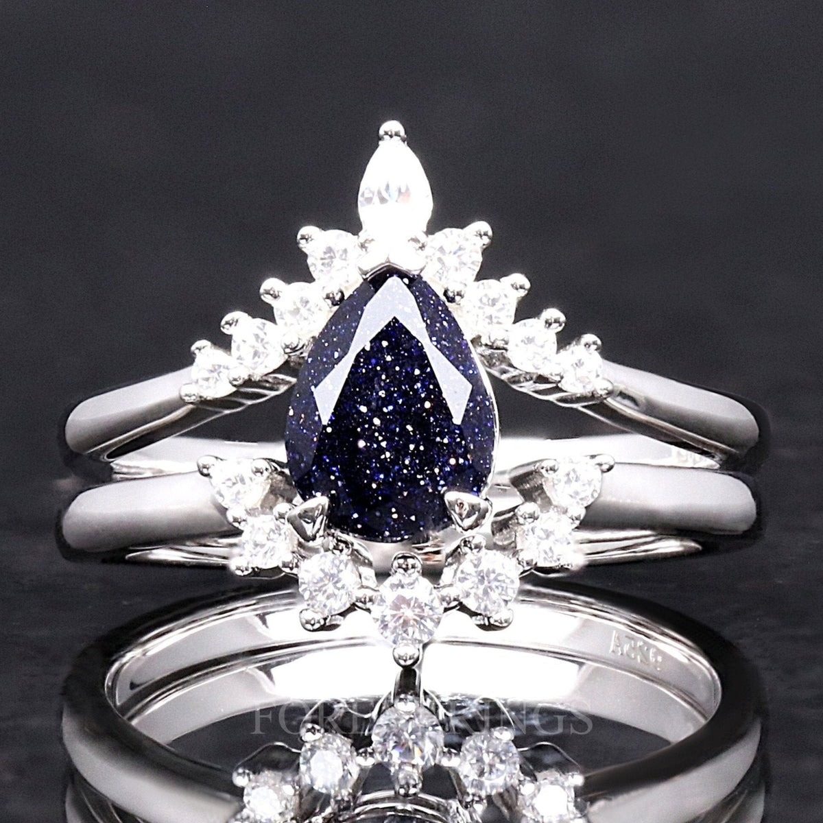 Great Rift Nebula Ring, Galaxy Engagement Ring, 925 Sterling Silver Ring, Womens Wedding Ring, Blue Sandstone, Anniversary Gift for Her