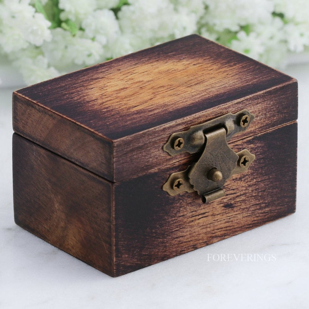 Rustic Wood Ring Box | Foam Insert for Wedding, Engagement, Proposal