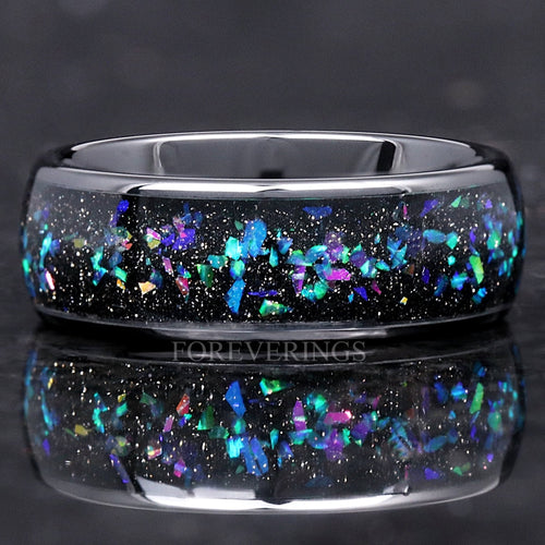 Galaxy Opal Black Ceramic Band | 8mm