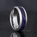 8mm and 4mm Lotus Starry Night rings for him and her