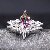 Silver Mystic Topaz Galaxy Ring, Alternative Wedding Ring, Cass Supernova Nebula Ring, Unique Promise Ring, Woman Engagement Ring, Engraving