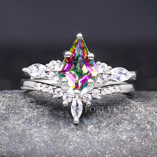 Silver Mystic Topaz Galaxy Ring, Alternative Wedding Ring, Cass Supernova Nebula Ring, Unique Promise Ring, Woman Engagement Ring, Engraving