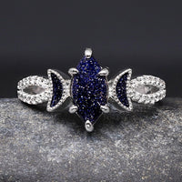 Lunara Starry Night Wedding Ring, Engagement Ring, Great Rift Nebula Ring, Woman Wedding Ring, Promise Ring, 925 Sterling Silver Personalize