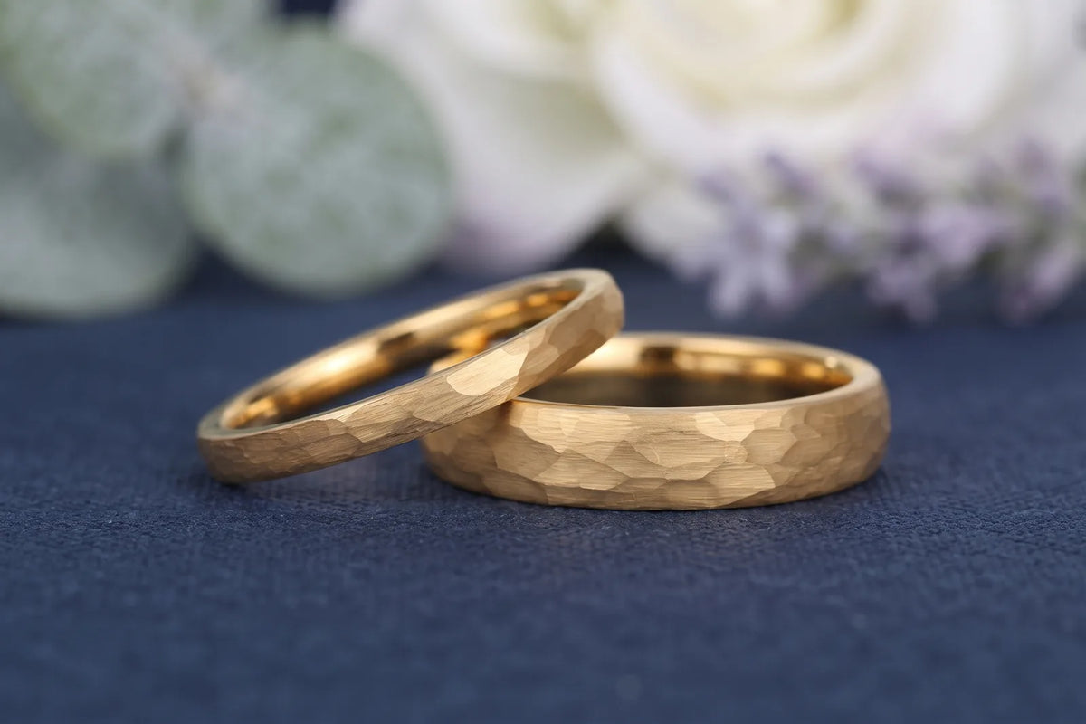 Unisex tungsten wedding bands, the same design in two widths